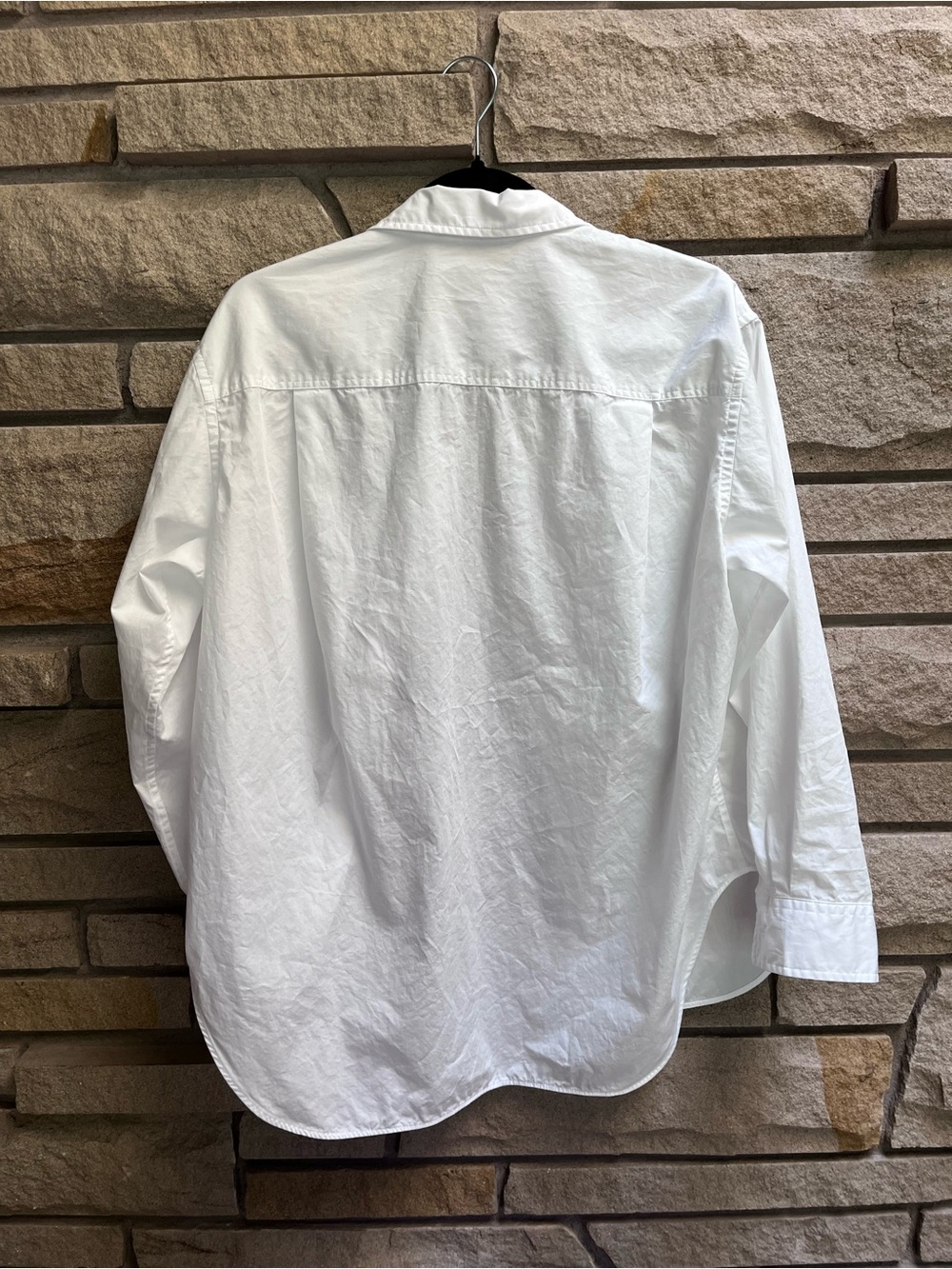 Uniqlo oversized double pocket white button up cotton shirt XS - Picture 3 of 14